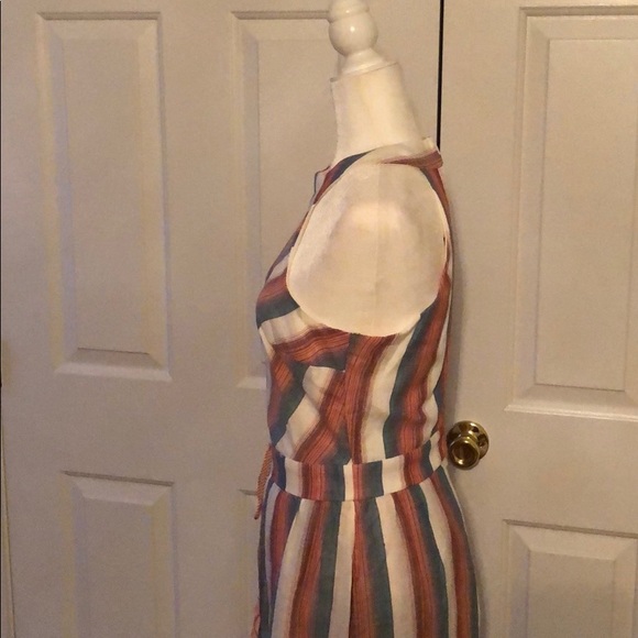 Linen Striped Maxi Romper - Picture 6 of 8